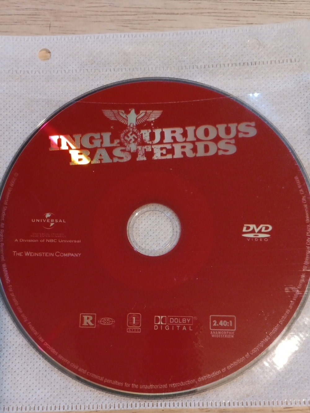Inglourious Basterds DVD *NO CASE*